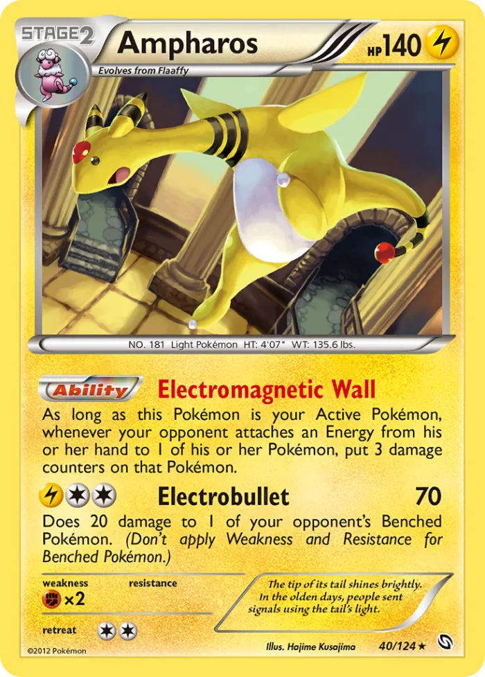 Ampharos #40 Dragons Exalted Pokemon card