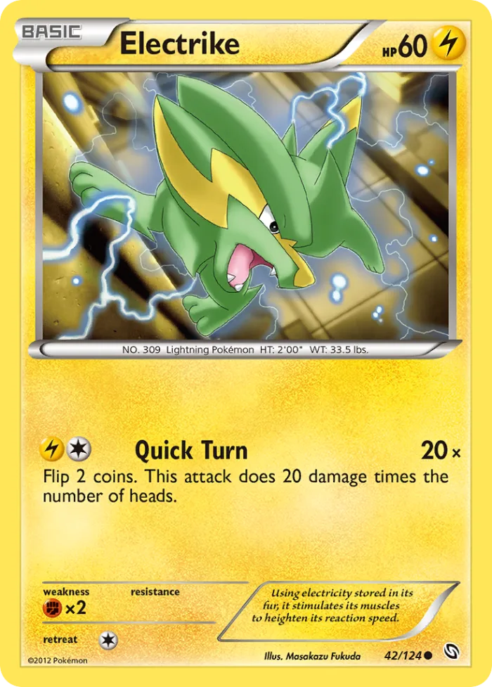 Electrike #42 Dragons Exalted Pokemon card