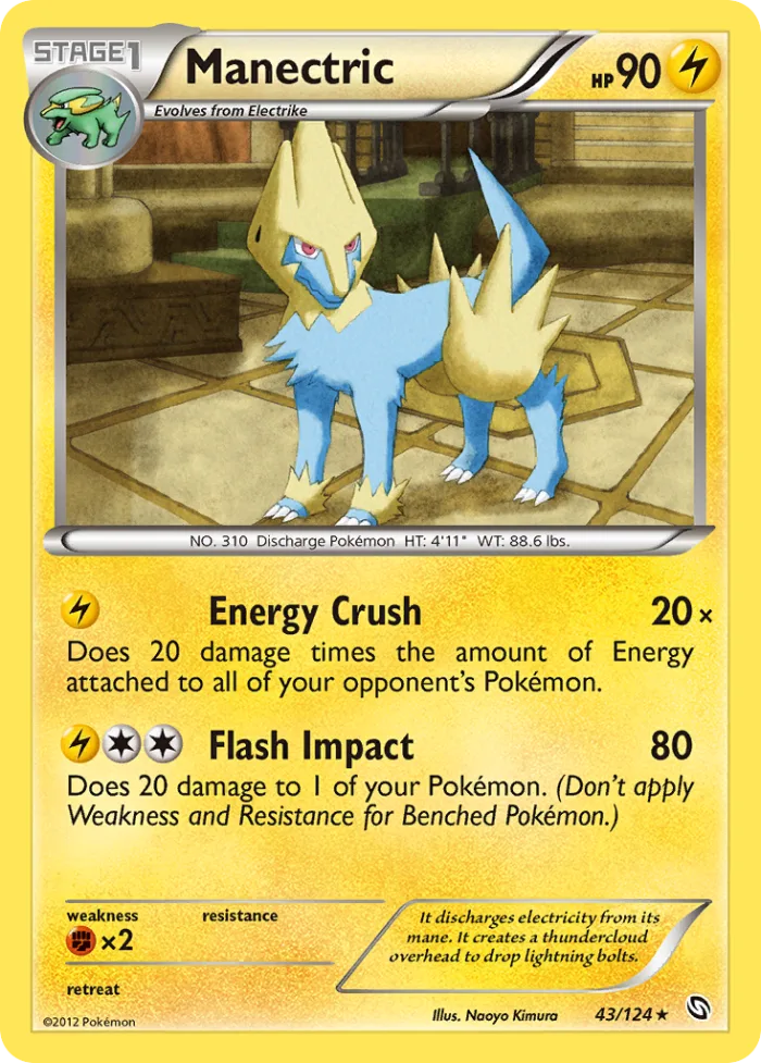Manectric #43 Dragons Exalted Pokemon card
