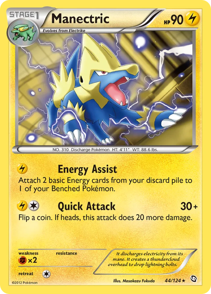 Manectric #44 Dragons Exalted Pokemon card