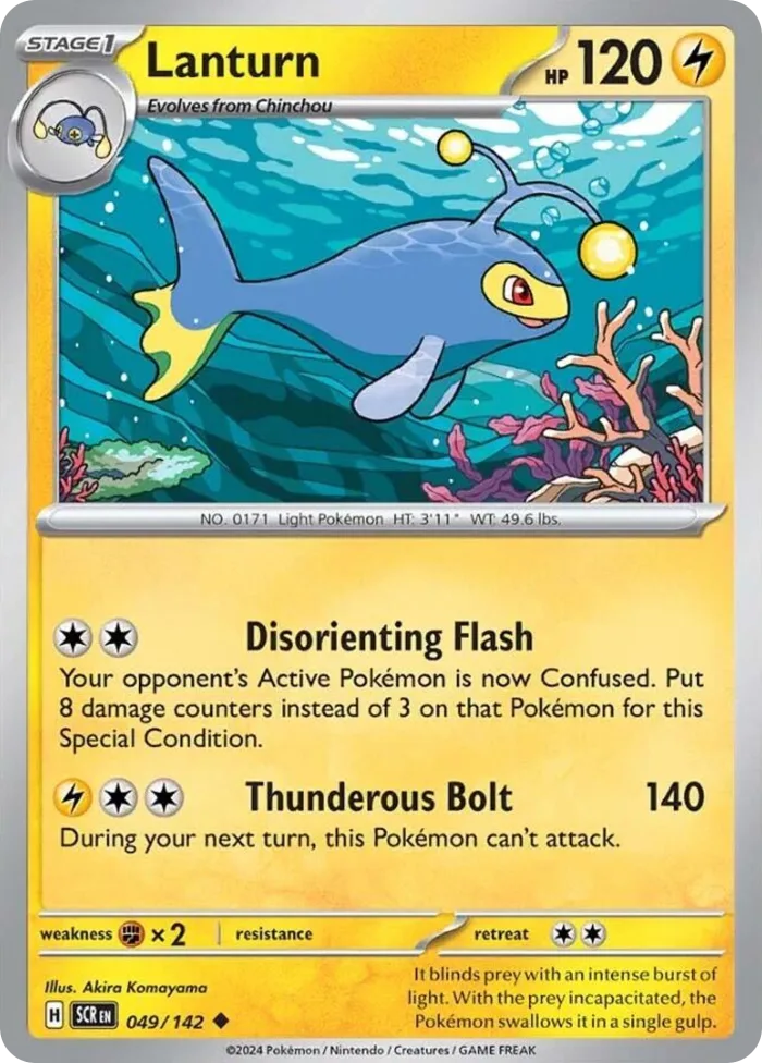 Lanturn #49 Stellar Crown Pokemon card
