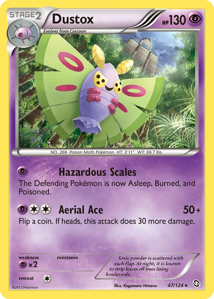 Dustox #47 Dragons Exalted Pokemon card