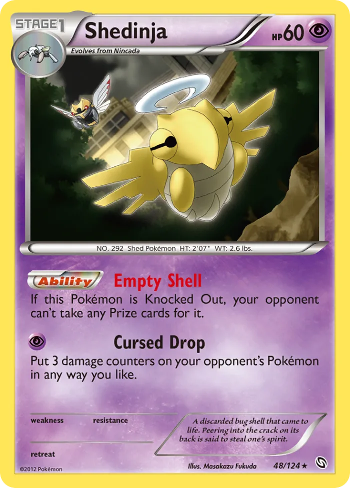 Shedinja #48 Dragons Exalted Pokemon card