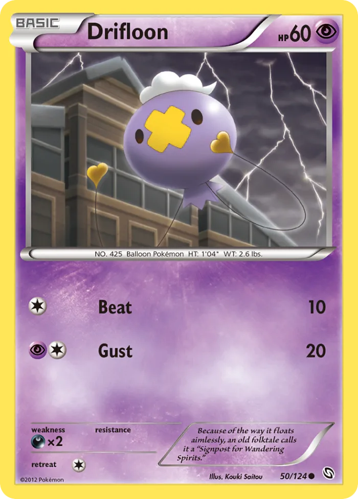 Drifloon #50 Dragons Exalted Pokemon card