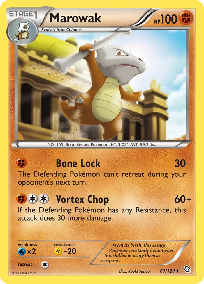 Marowak #61 Dragons Exalted Pokemon card