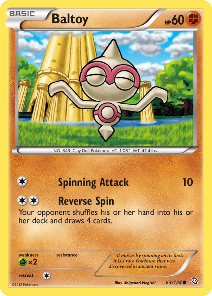 Baltoy #63 Dragons Exalted Pokemon card