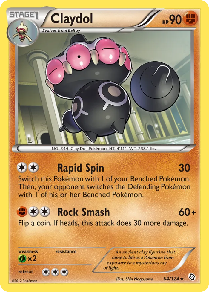 Claydol #64 Dragons Exalted Pokemon card