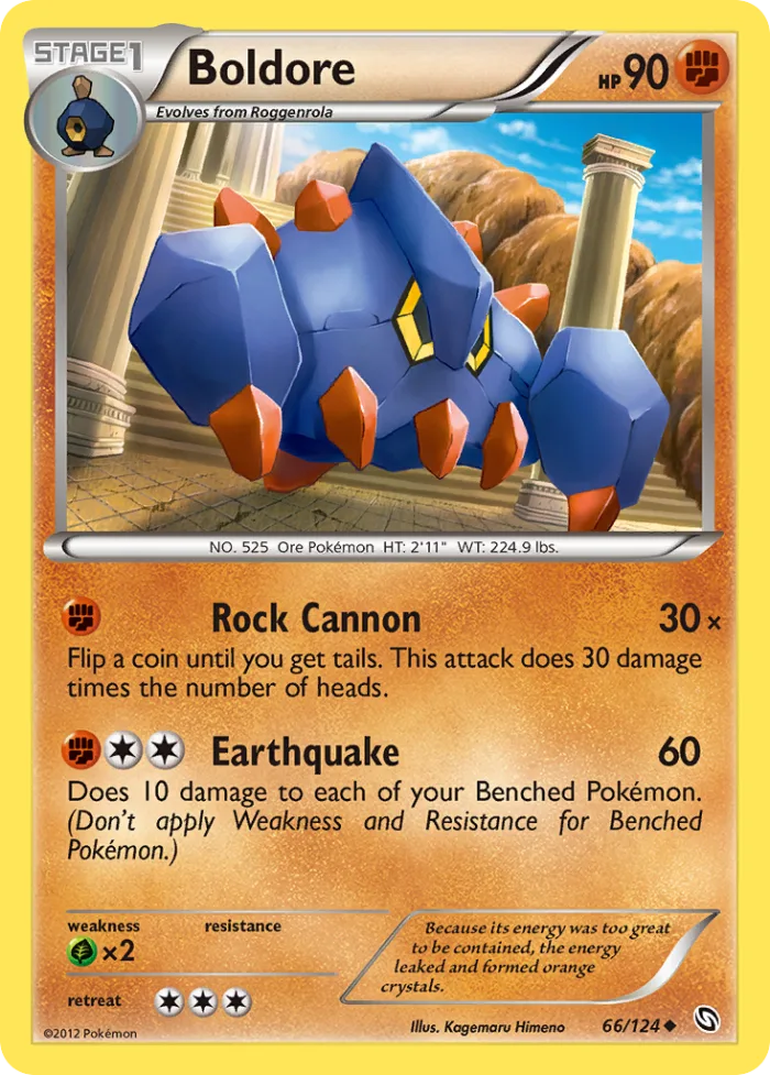 Boldore #66 Dragons Exalted Pokemon card