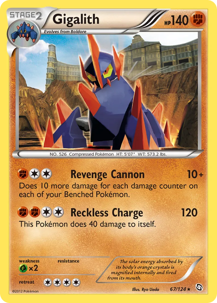 Gigalith #67 Dragons Exalted Pokemon card