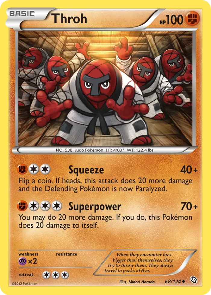 Throh #68 Dragons Exalted Pokemon card