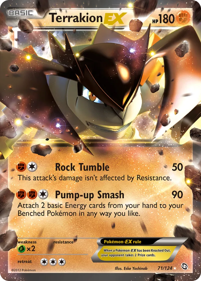 Terrakion-EX #71 Dragons Exalted Pokemon card