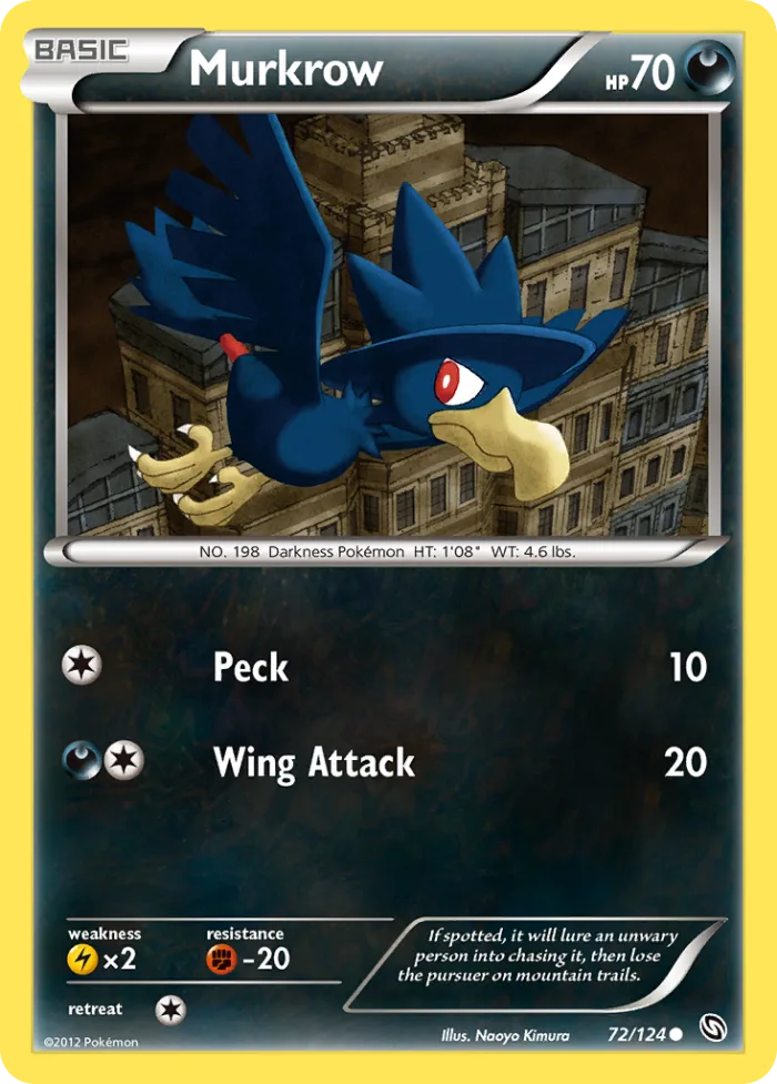 Murkrow #72 Dragons Exalted Pokemon card