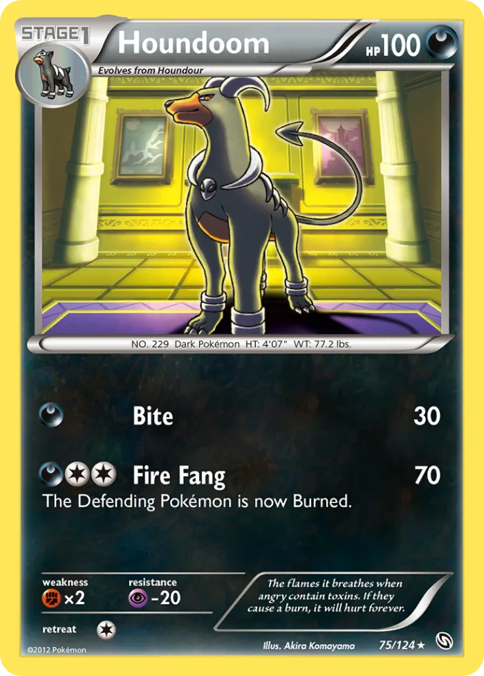Houndoom #75 Dragons Exalted Pokemon card