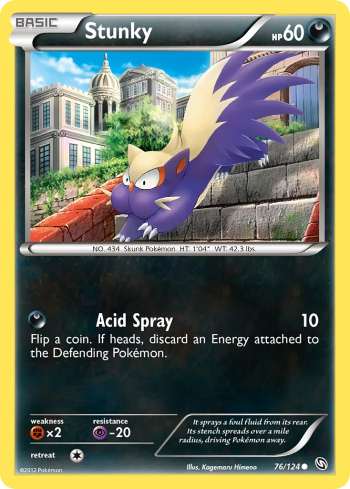 Stunky #76 Dragons Exalted Pokemon card