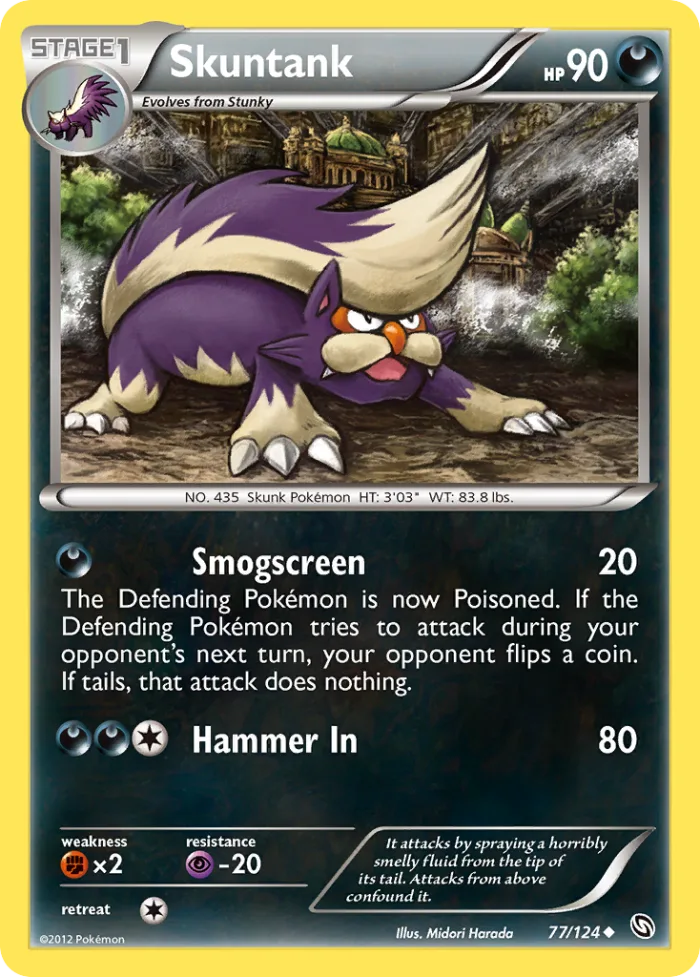 Skuntank #77 Dragons Exalted Pokemon card