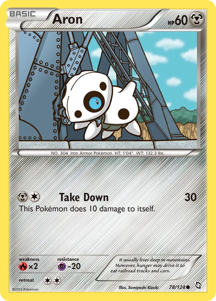 Aron #78 Dragons Exalted Pokemon card