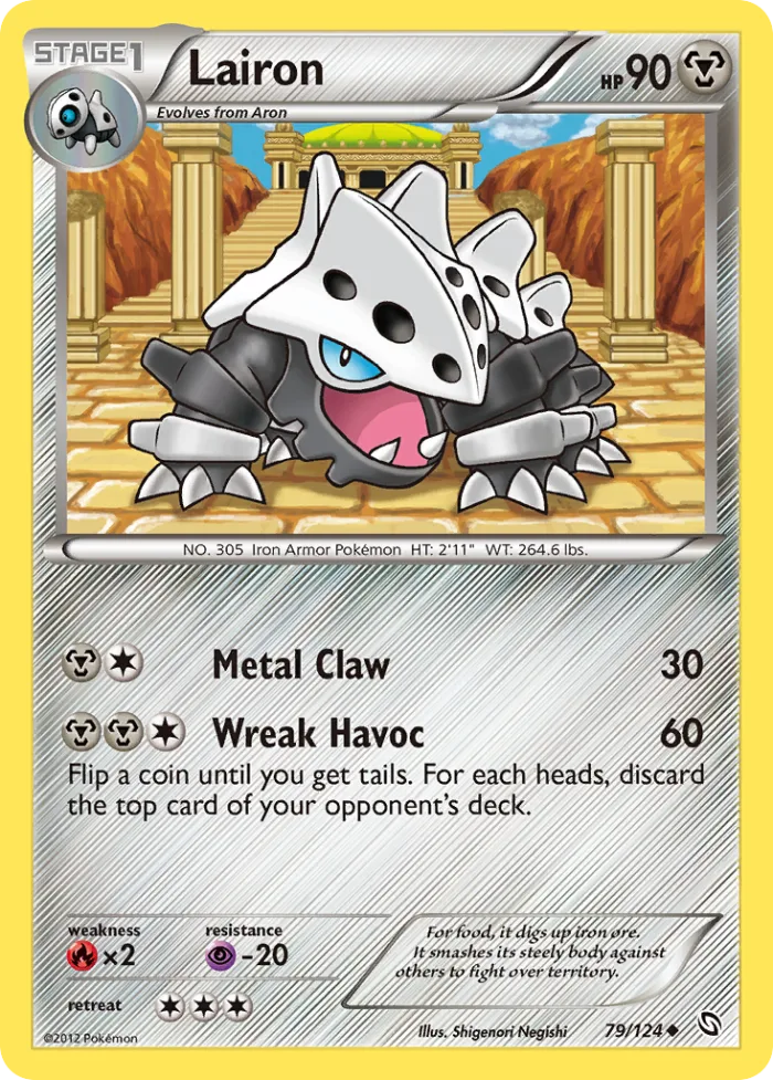 Lairon #79 Dragons Exalted Pokemon card