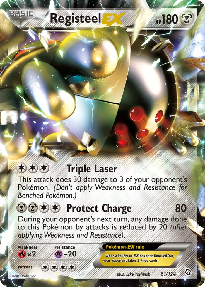 Registeel-EX #81 Dragons Exalted Pokemon card