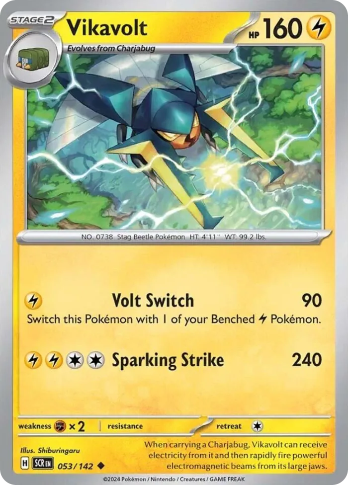 Vikavolt #53 Stellar Crown Pokemon card