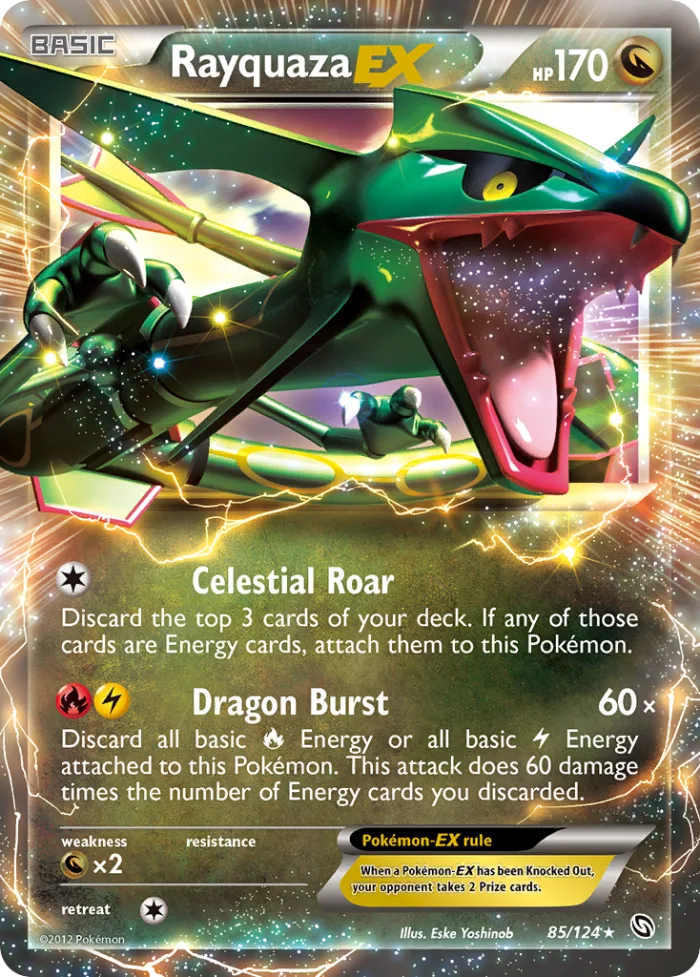 Rayquaza-EX #85 Dragons Exalted Pokemon card