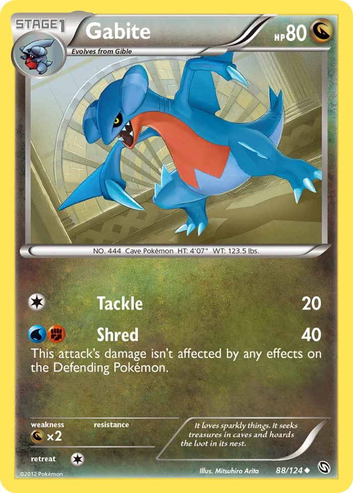 Gabite #88 Dragons Exalted Pokemon card