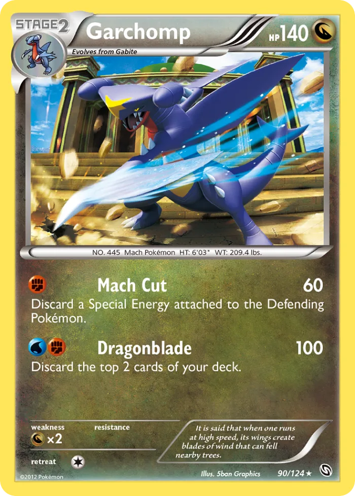Garchomp #90 Dragons Exalted Pokemon card