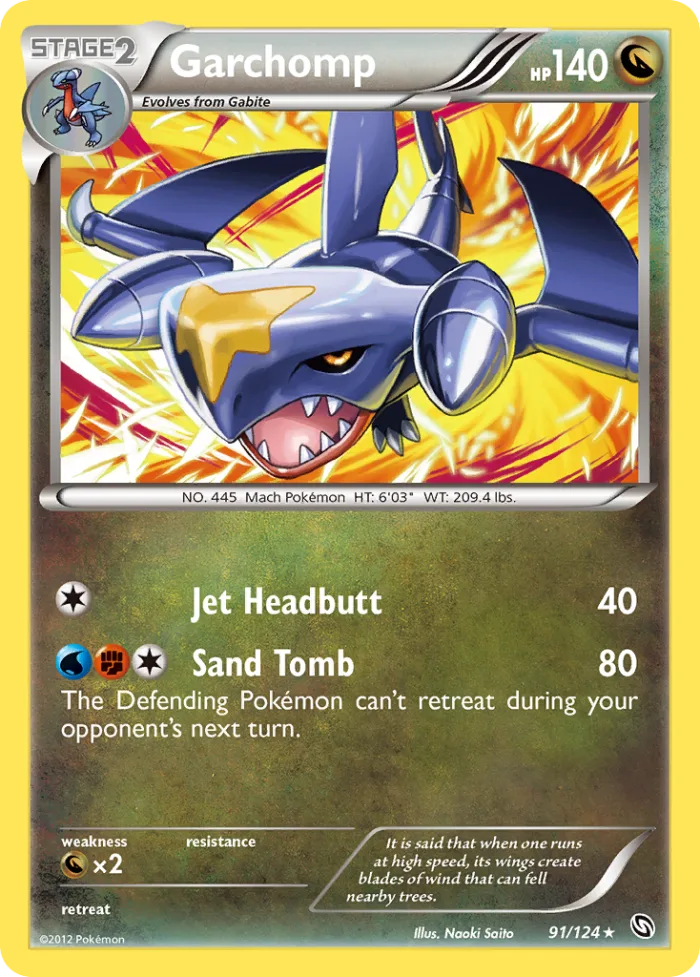 Garchomp #91 Dragons Exalted Pokemon card