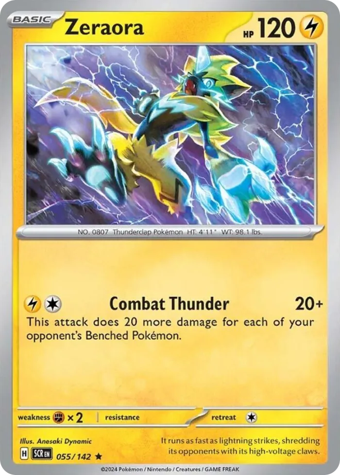 Zeraora #55 Stellar Crown Pokemon card