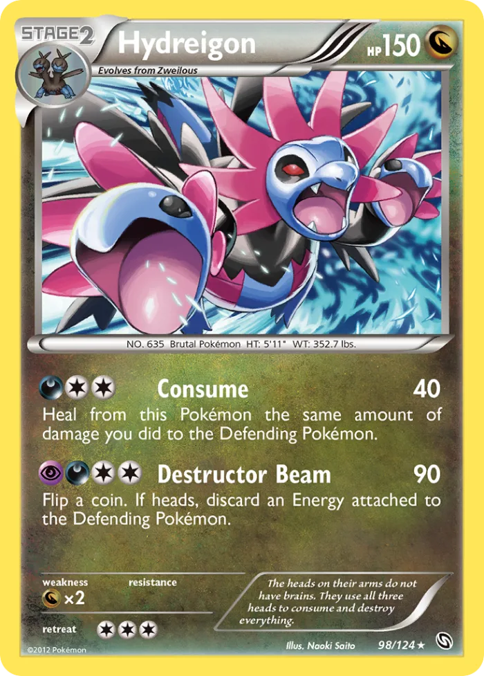 Hydreigon #98 Dragons Exalted Pokemon card