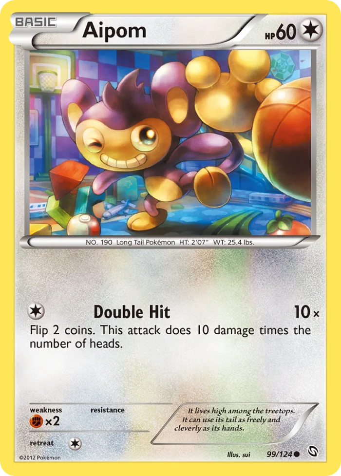 Aipom #99 Dragons Exalted Pokemon card