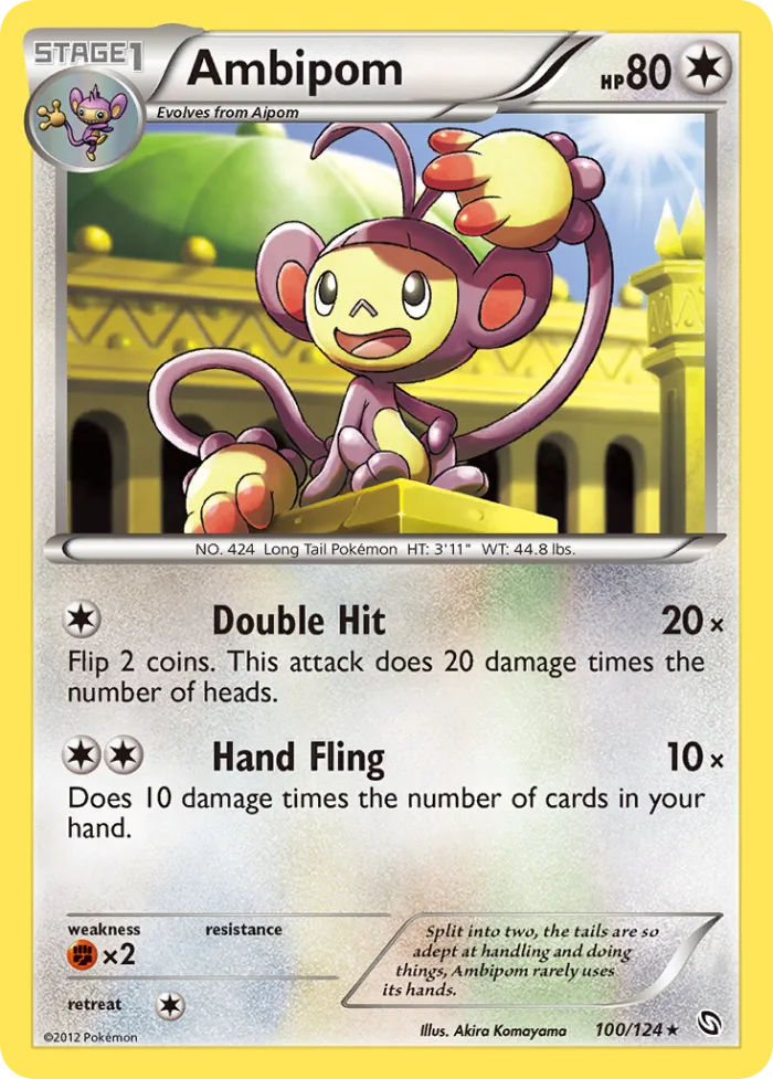 Ambipom #100 Dragons Exalted Pokemon card