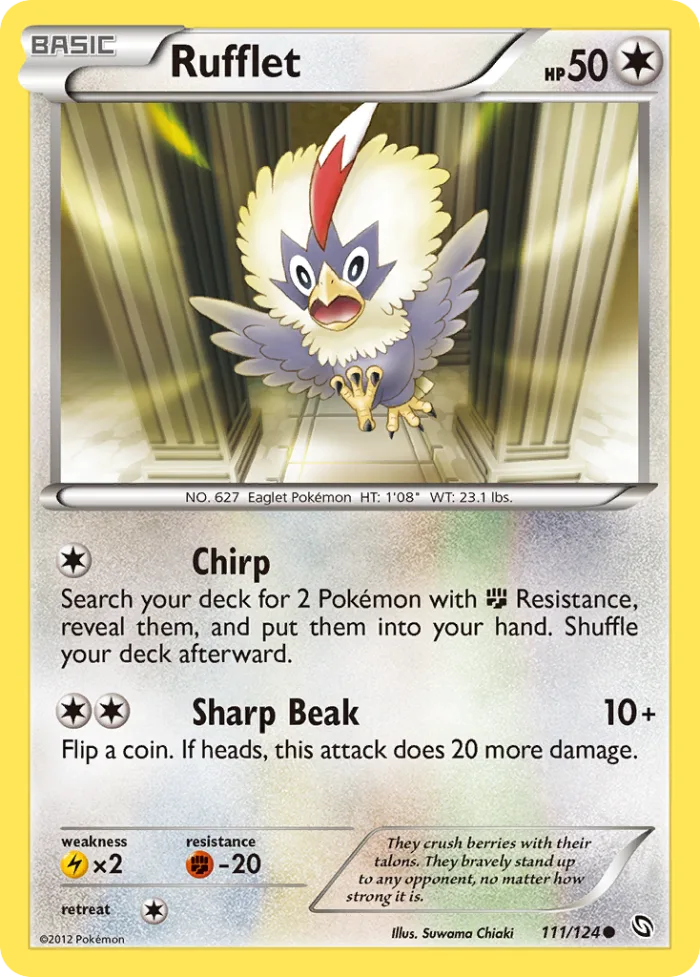 Rufflet #111 Dragons Exalted Pokemon card
