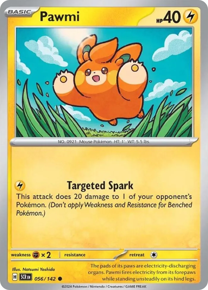 Pawmi #56 Stellar Crown Pokemon card