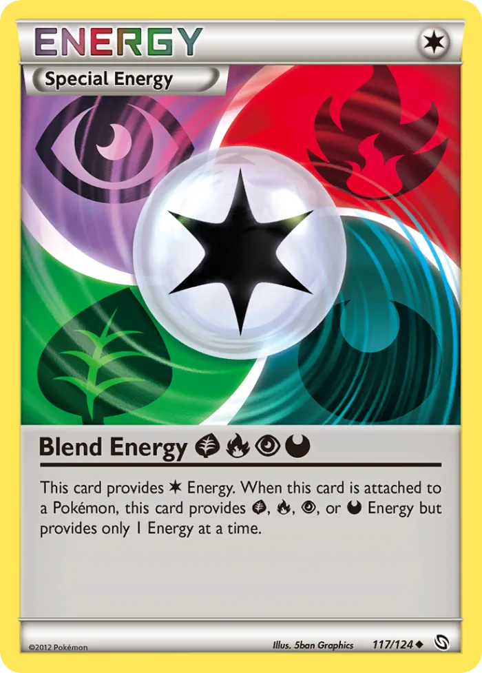 Blend Energy GrassFirePsychicDarkness #117 Dragons Exalted Pokemon card