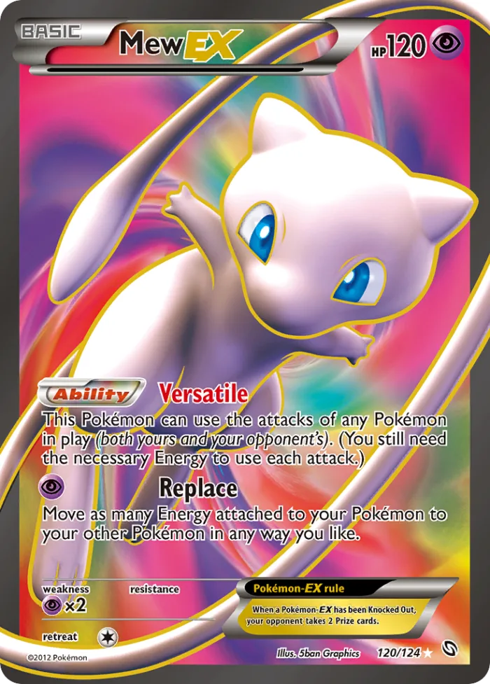 Mew-EX #120 Dragons Exalted Pokemon card