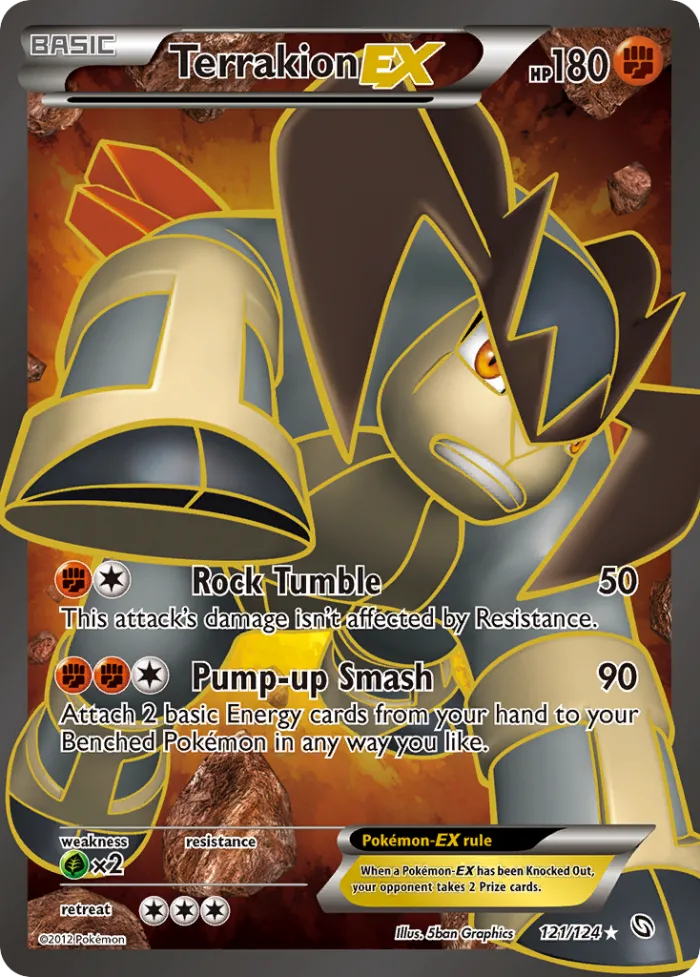 Terrakion-EX #121 Dragons Exalted Pokemon card