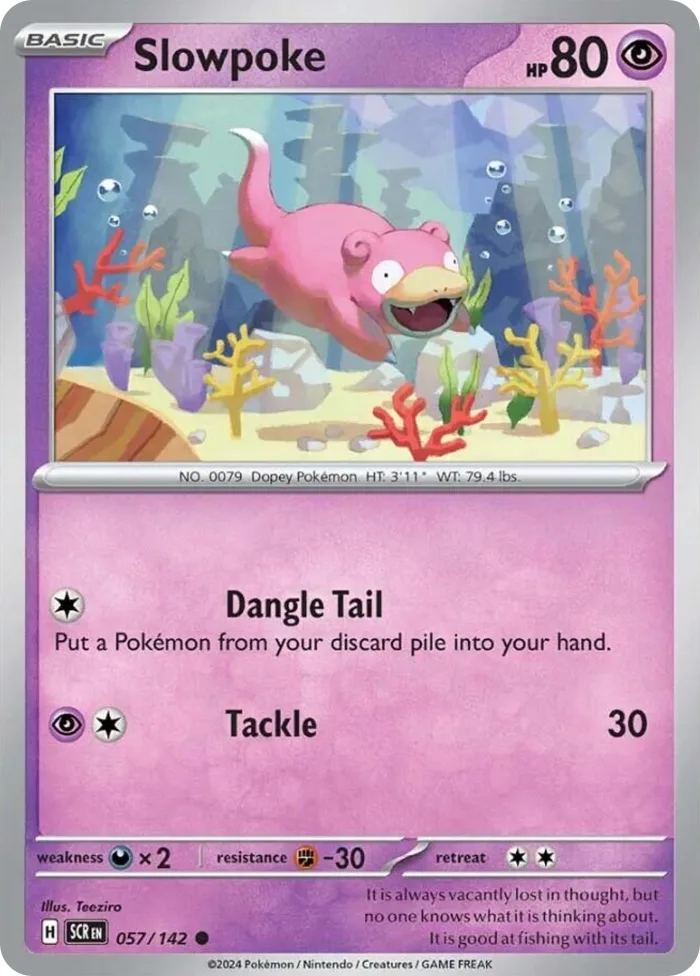 Slowpoke #57 Stellar Crown Pokemon card