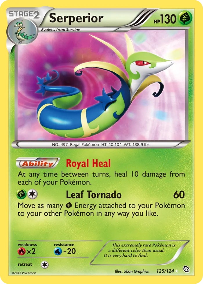 Serperior #125 Dragons Exalted Pokemon card
