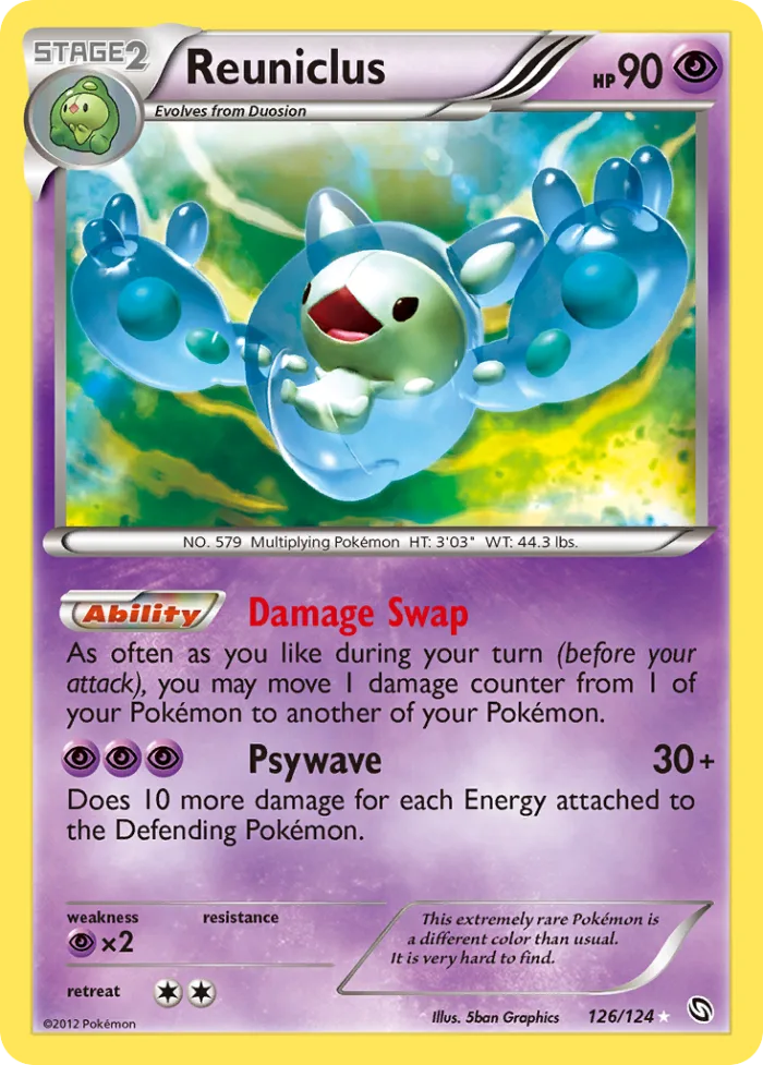 Reuniclus #126 Dragons Exalted Pokemon card