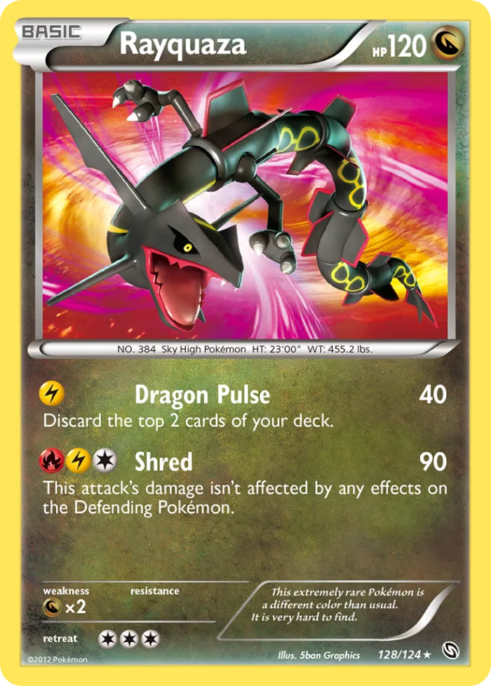 Rayquaza #128 Dragons Exalted Pokemon card