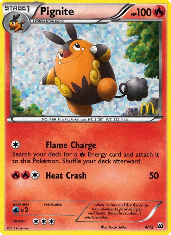 Pignite #4 McDonald's Collection 2012 Pokemon card