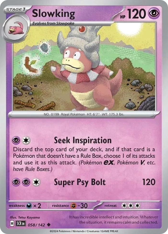 Slowking #58 Stellar Crown Pokemon card