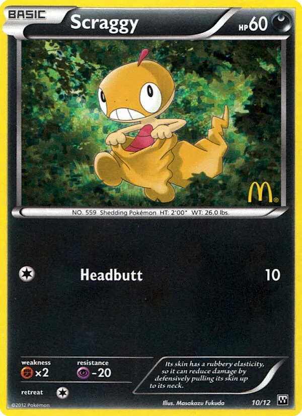 Scraggy #10 McDonald's Collection 2012 Pokemon card