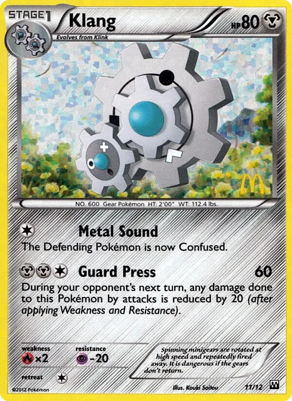Klang #11 McDonald's Collection 2012 Pokemon card