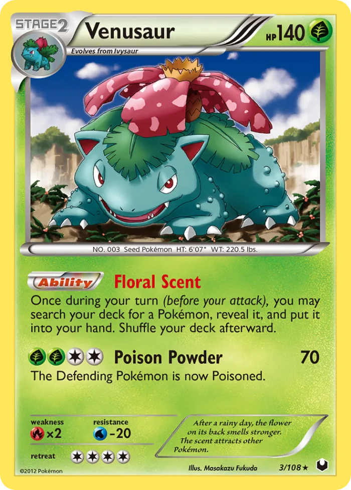 Venusaur #3 Dark Explorers Pokemon card