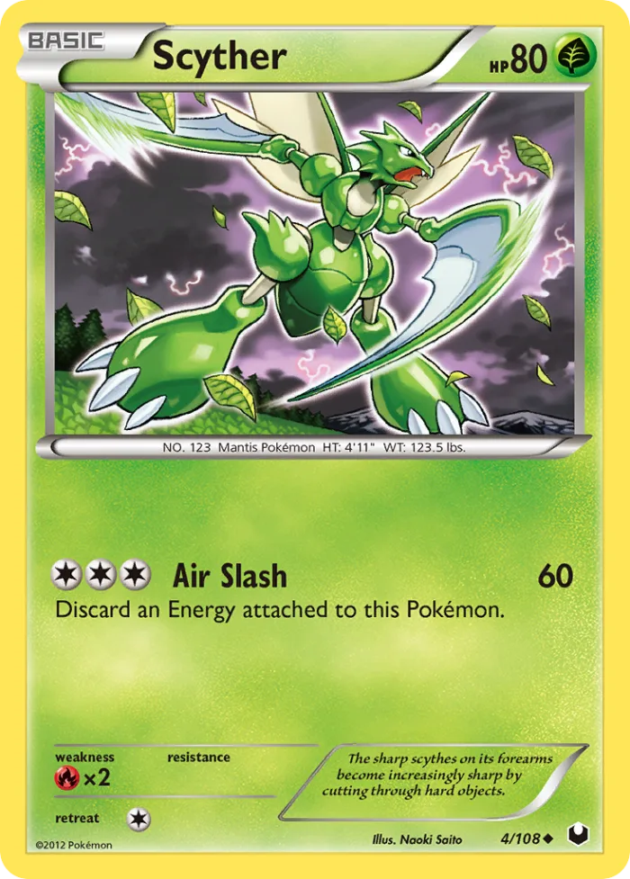 Scyther #4 Dark Explorers Pokemon card
