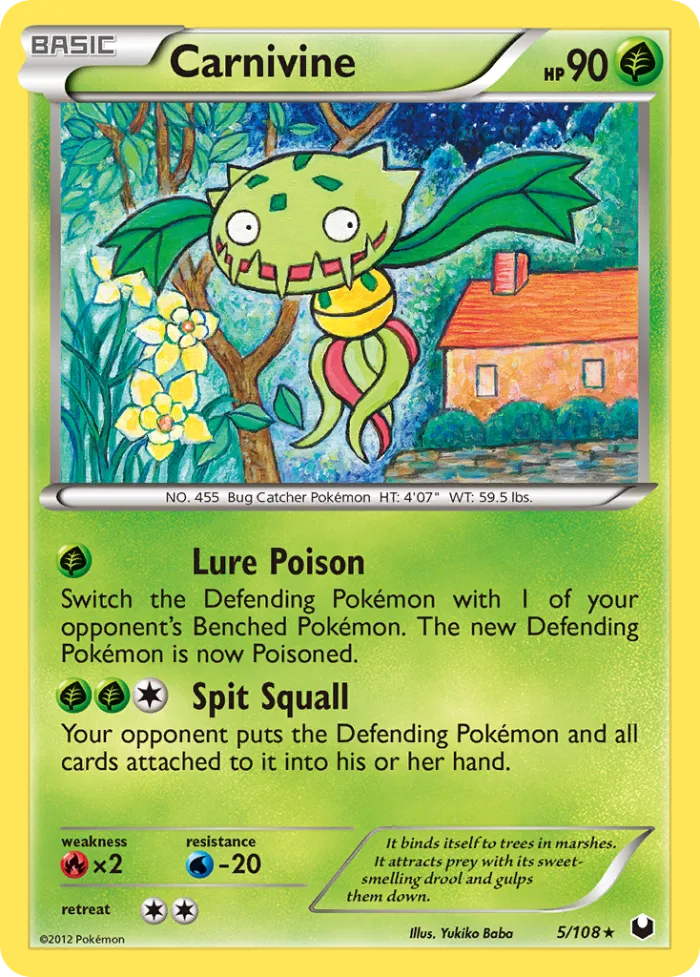 Carnivine #5 Dark Explorers Pokemon card