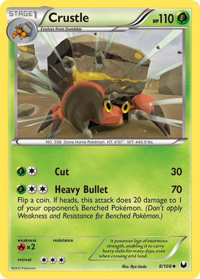 Crustle #8 Dark Explorers Pokemon card
