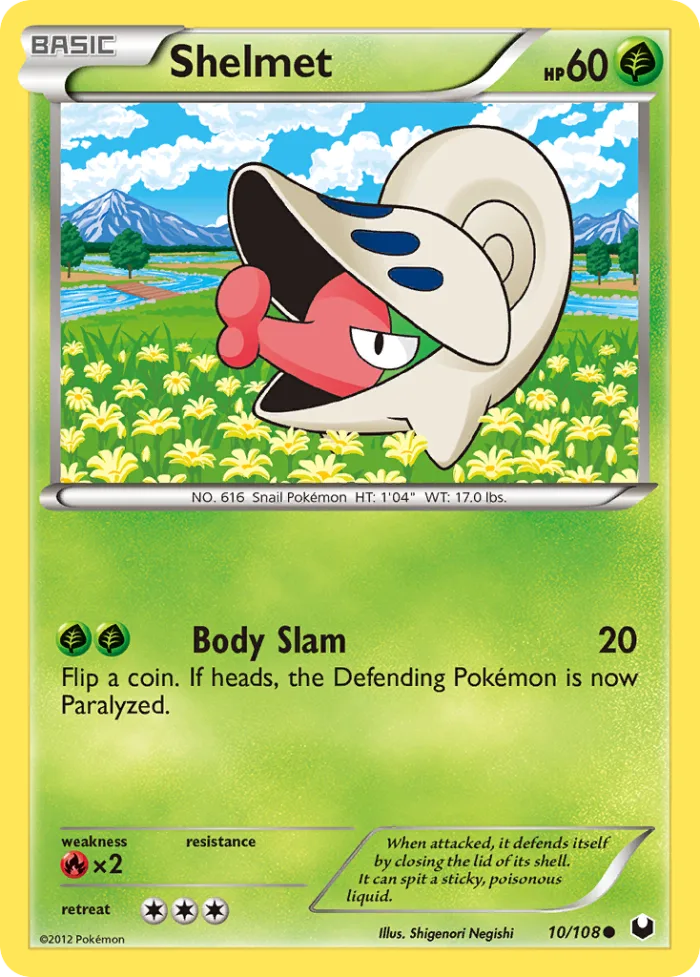 Shelmet #10 Dark Explorers Pokemon card