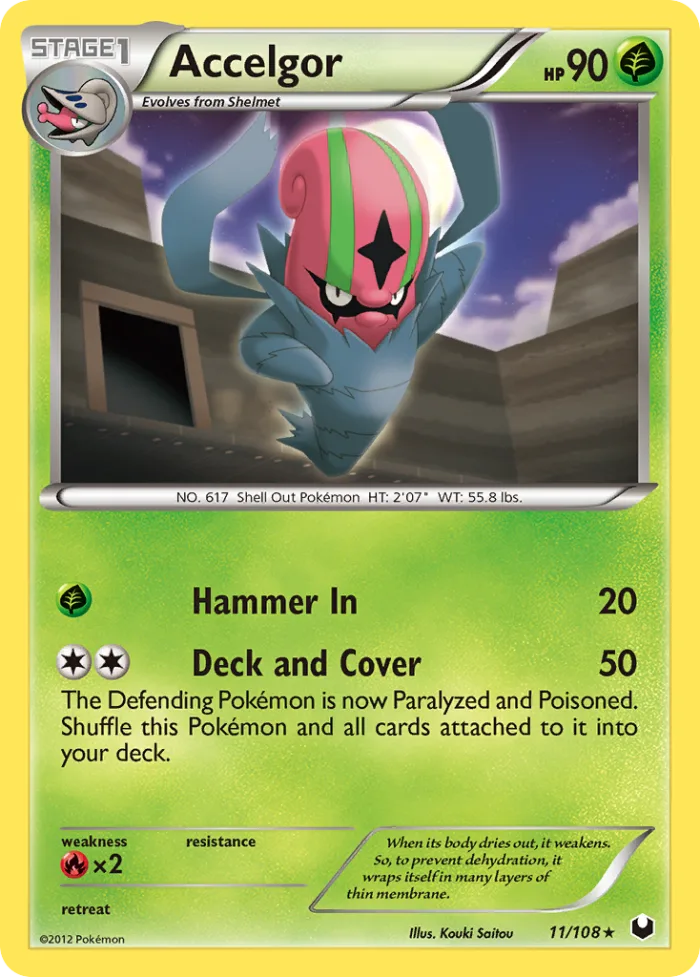 Accelgor #11 Dark Explorers Pokemon card